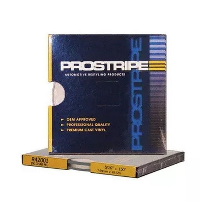 Prostripe R21201 High Performance Single Color Solid Striping Tape, 40 ft x 1/4 in, Medium Dark Char