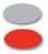 Dual Color Striping Tape R41720 Silver/Tomato Red 150 ft Roll