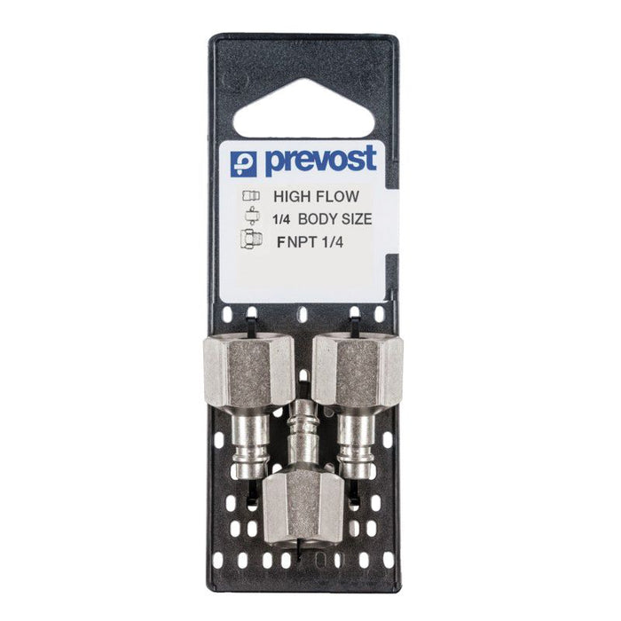 Prevost ERP 076201P3 High Flow Interchange Parallel Plug on Plate, 1/4 in, Tapered FNPT, Treated Ste