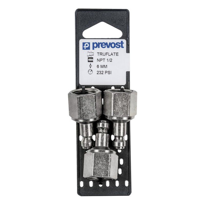 Prevost URP 066201P3 Automotive Interchange Parallel Plug on Plate, 1/4 in, Tapered FNPT, Treated Steel