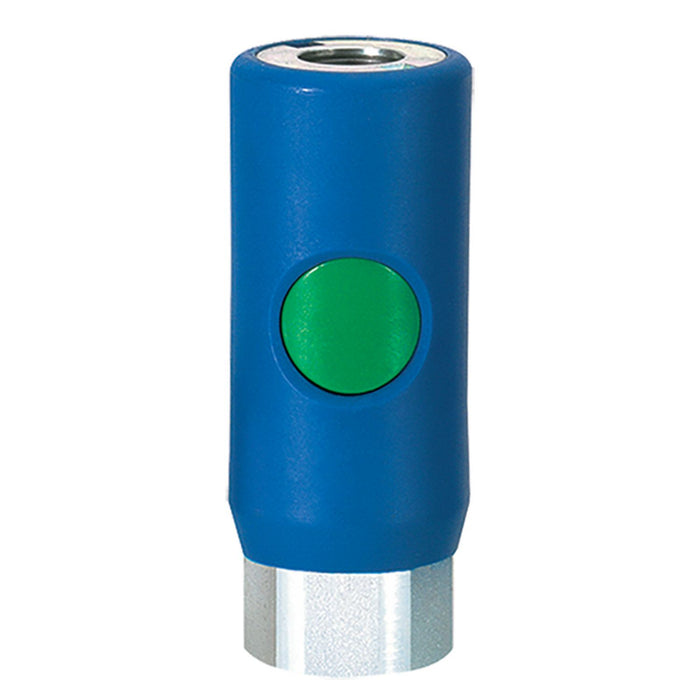 Prevost 3/8" high flow female regular quick 3/8" coupler. 1/2" NPT. — view 2