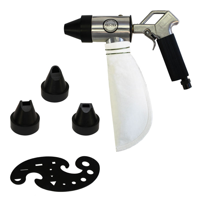 Pro-Tek Spray Equipment SAND BLASTER WITH 4 TIPS AND PATERN STENCIL