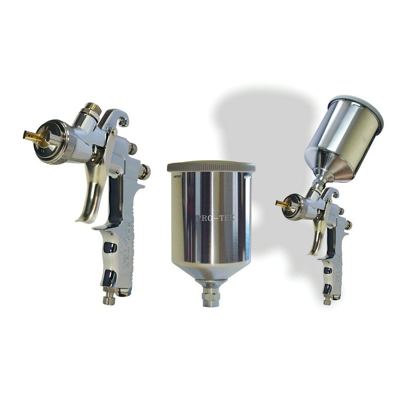 Pro-Tek 4010GH-13 HVLP Gravity Feed Spray Gun 1.3 mm Nozzle with 600 mL Aluminum Cup