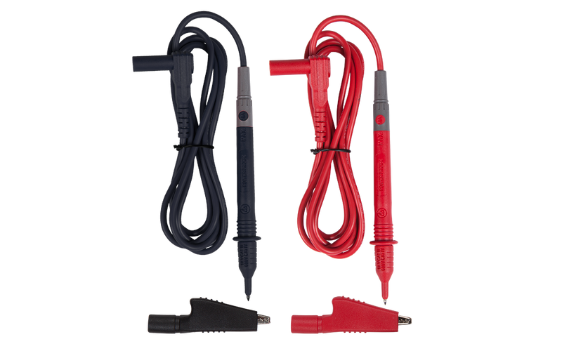 Two 5ft CAT-IV Test Leads and Two color-coded alligator clips