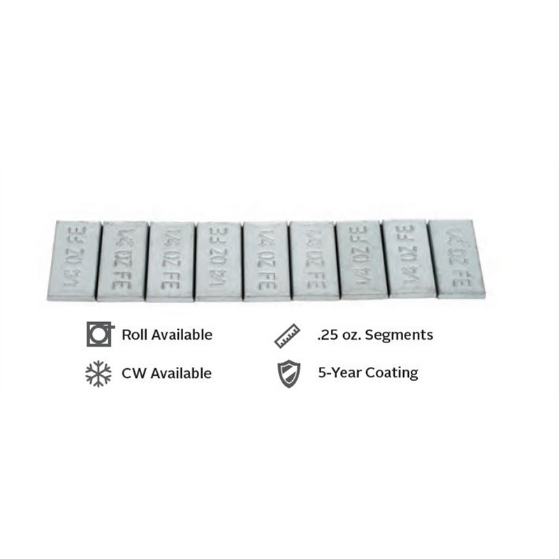 1/4 Low-Profile Steel Roll 200624STR, .25 oz segments, 20 lb box