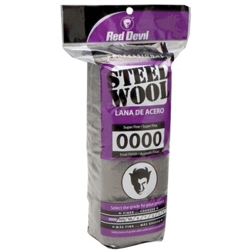 Red Devil 0310 Final Finish Abrasive Wool, #0000, Super Fine Grade, Steel