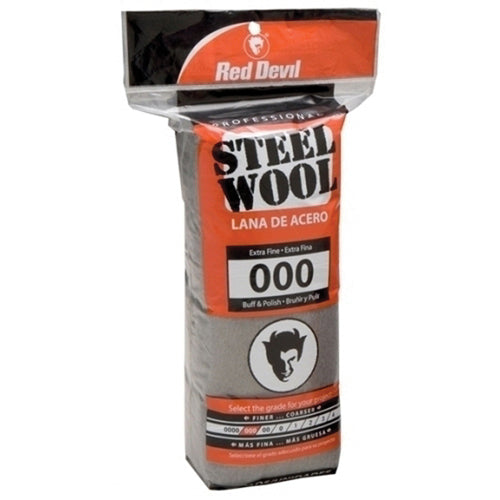 Red Devil 0311 Buff and Polish Abrasive Wool, #000, Extra Fine Grade, Steel