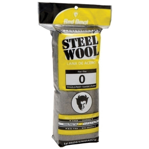 Red Devil 0313 Smooth and Finish Abrasive Wool, #0 Grade, Steel
