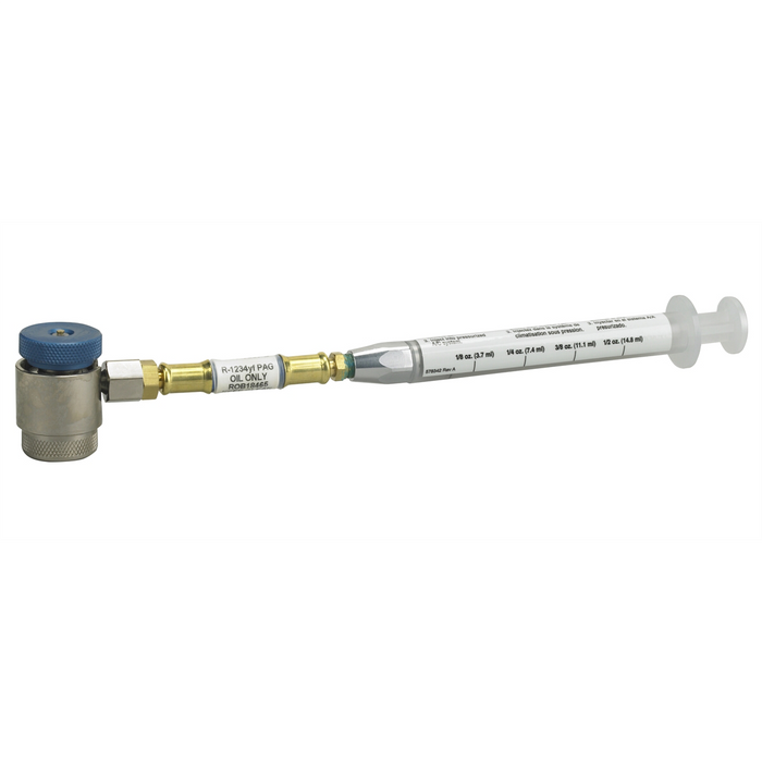 Robinair R-1234yf oil injector, PAG labeled — view 2