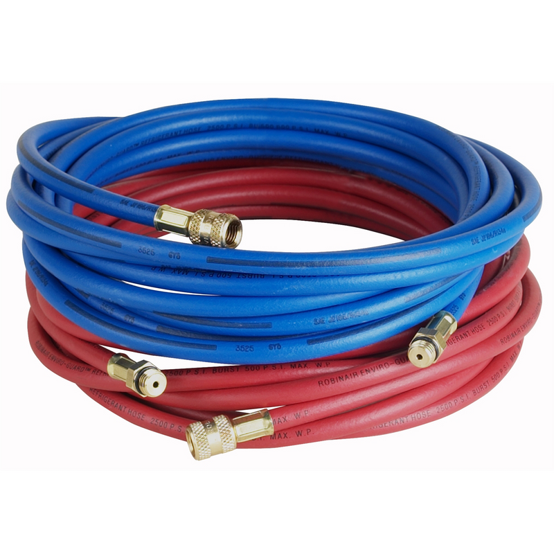 64240 240" Red and Blue R-134a Enviro-Guard Hoses - Low Permeation
