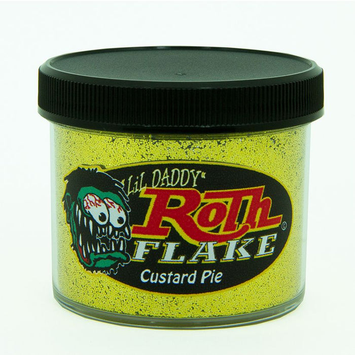 Roth Flake & Pearl Product Custard Pie Solid Metal Flake, Monster .025 Size, 2oz Jar