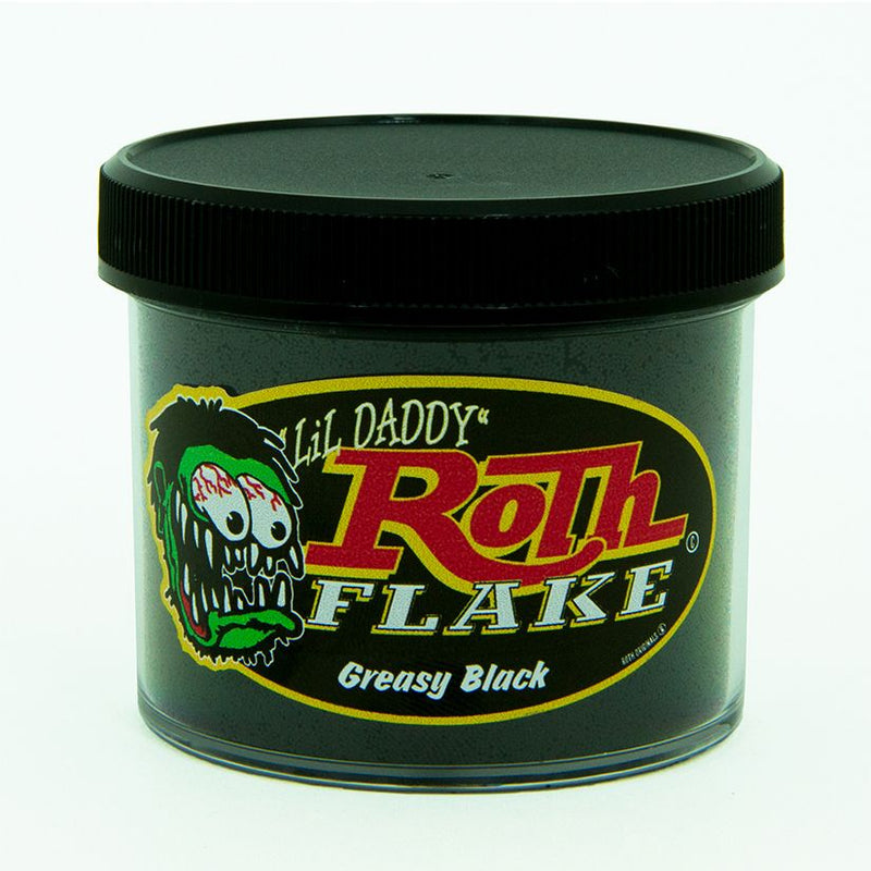 Greasy Black Solid Metal Flake, Monster .025 Size, 2oz Jar