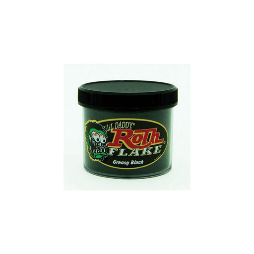 Roth Flake & Pearl Product BRF104 Metal Flake, 2 oz Jar, Greasy Black — view 2