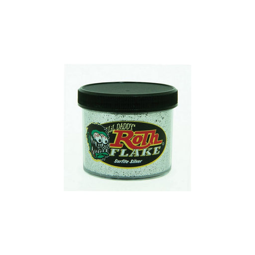 Roth Flake & Pearl Product LRF102 Metal Flake, 2 oz Jar, Surfite Silver — view 2