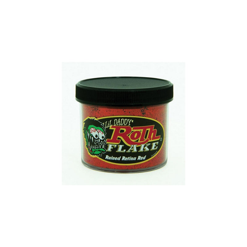 Roth Flake & Pearl Metal Flake LRF103 2 oz Jar Ruined Retina Red