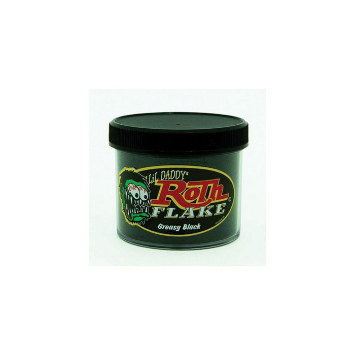 Roth Flake & Pearl Product Metal Flake LRF104 2 oz Jar Greasy Black
