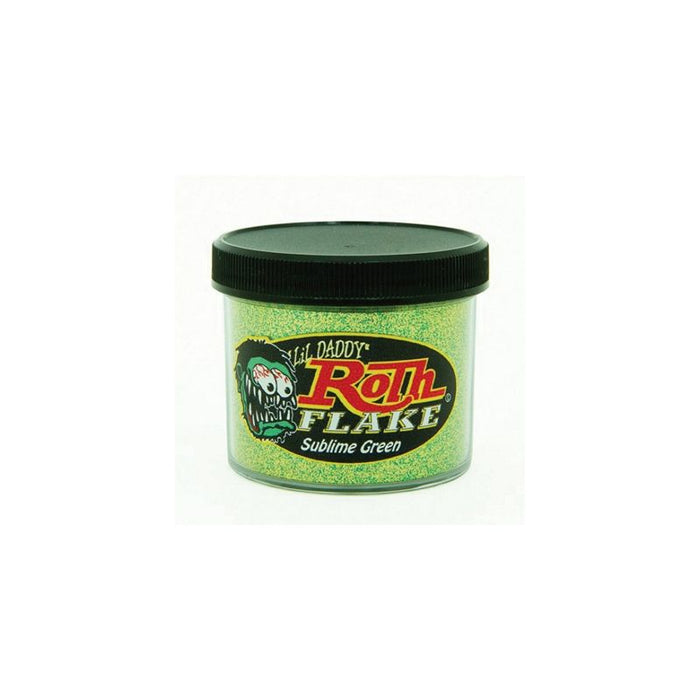 Roth Flake & Pearl Product RF102 Metal Flake, 2 oz Jar, Sublime Green — view 2