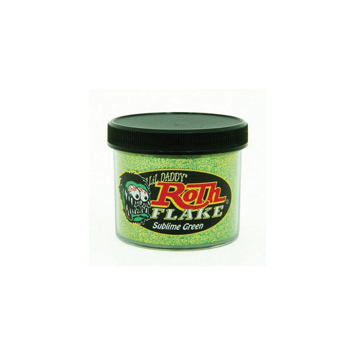 Roth Flake & Pearl Product RF102 Metal Flake, 2 oz Jar, Sublime Green — view 2
