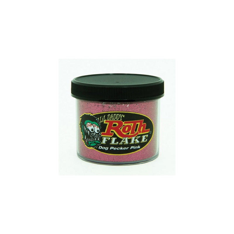 Roth Flake & Pearl Product RF113 Metal Flake, 2 oz Jar, Dog Pecker Pink — view 2