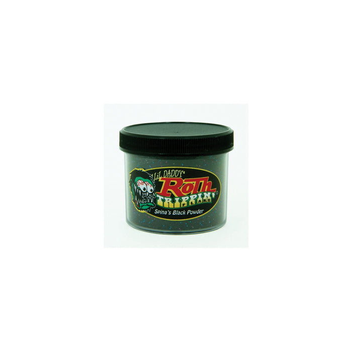Roth Flake & Pearl Product TRF212 Trippin Metal Flake, 2 oz Jar, Black w/ accents — view 2