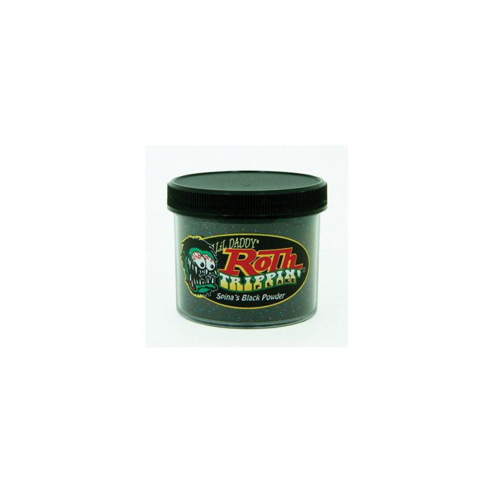 Roth Flake & Pearl Product TRF212 Trippin Metal Flake, 2 oz Jar, Black w/ accents — view 2
