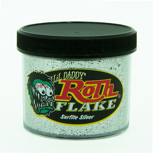Roth Flake & Pearl Product Surfite Silver Solid Metal Flake, Monster .025 Size, 2oz Jar