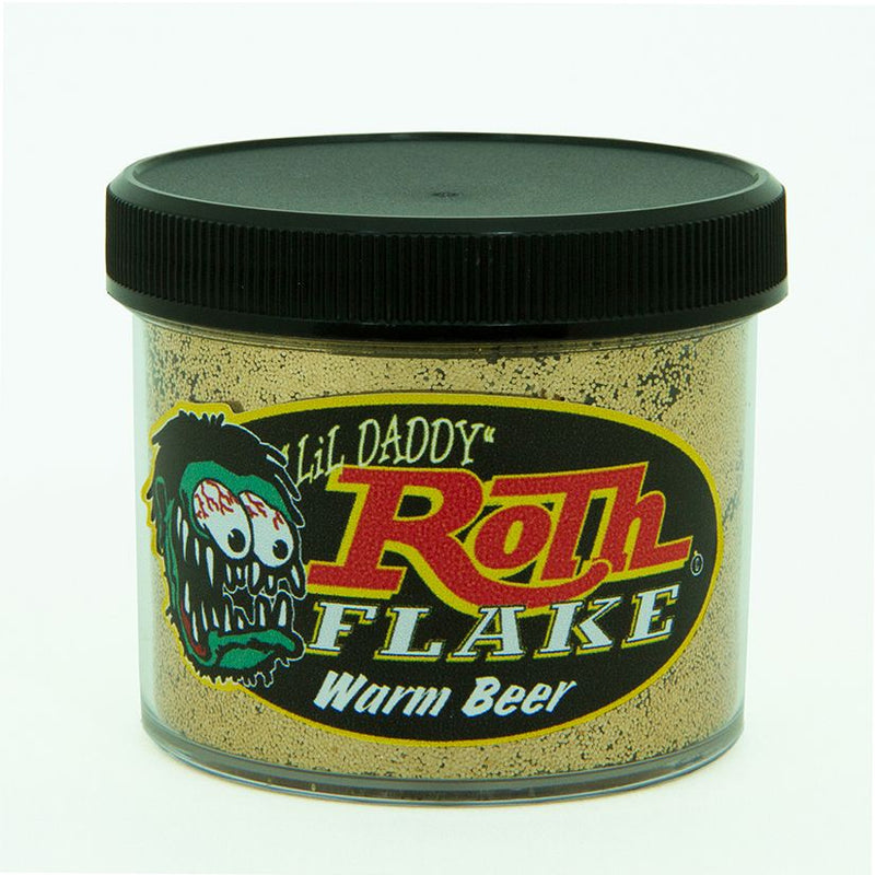 Roth Flake & Pearl Product Warm Beer Solid Metal Flake, Monster .025 Size, 2oz Jar