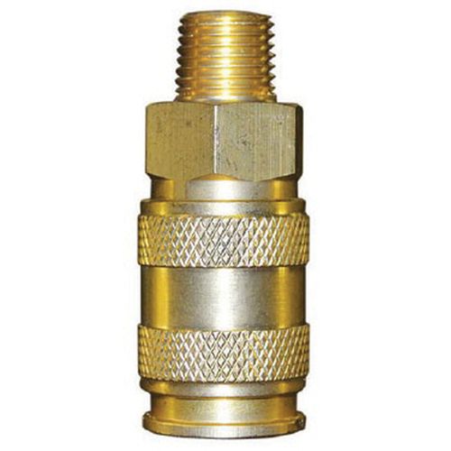 Reading Technologies RTi HFMC-1 High Flow Quick Disconnect Coupler, 1/4 in, Male, Brass