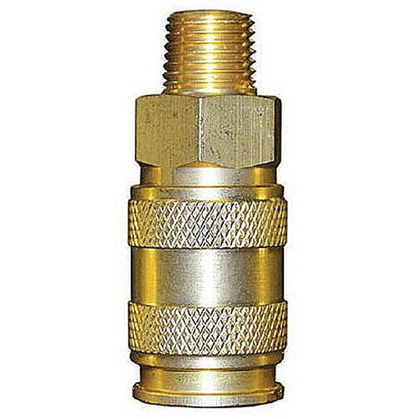 RTi HFMC-1 High Flow Quick Disconnect Coupler, 1/4 in, Male, Brass