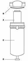Reading Technologies RTi RTi-SG-651 Sight Glass with Humidicator Paper, 13 mm, Use With: DE401-M04