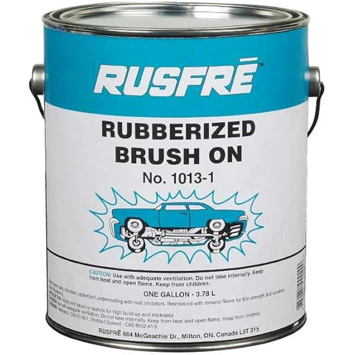 Rusfre 1020F-25 Undercoating, 2.5 gal Drum, Black, 343.9 g/L VOC, Liquid, Rubberized (Y/N): No