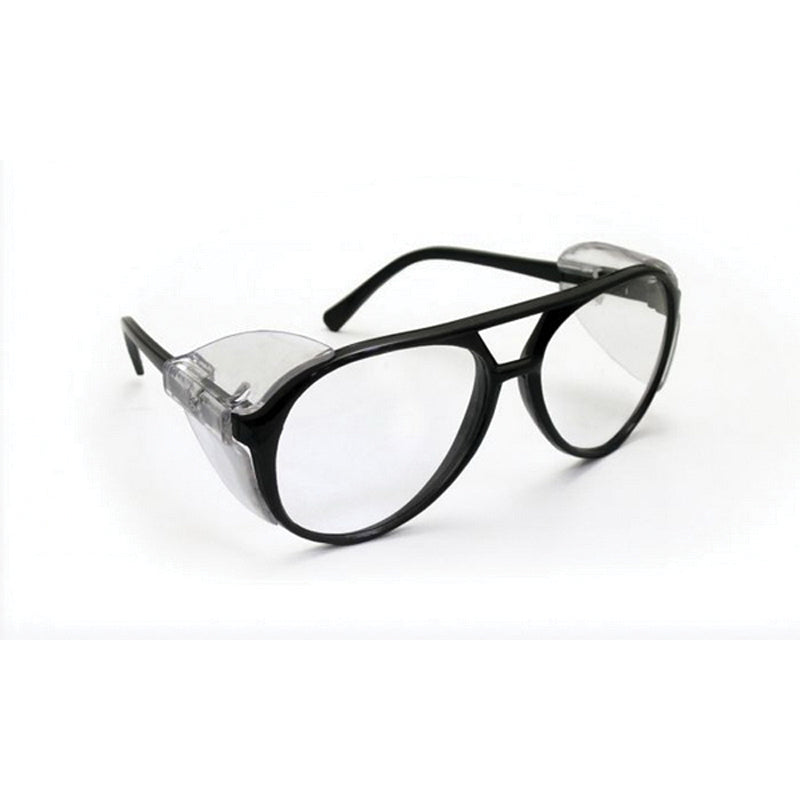 Classic Style 5125 Lightweight Safety Glasses, Clear Lens, Black Frame