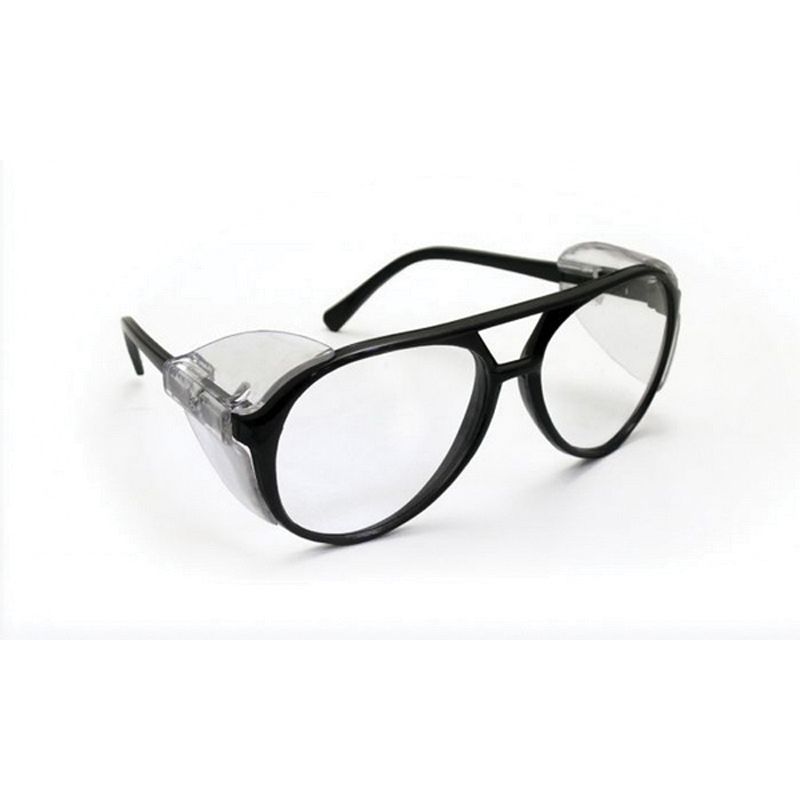 SAS 5125 Classic Style Lightweight Safety Glasses, Clear Lens, Black Frame