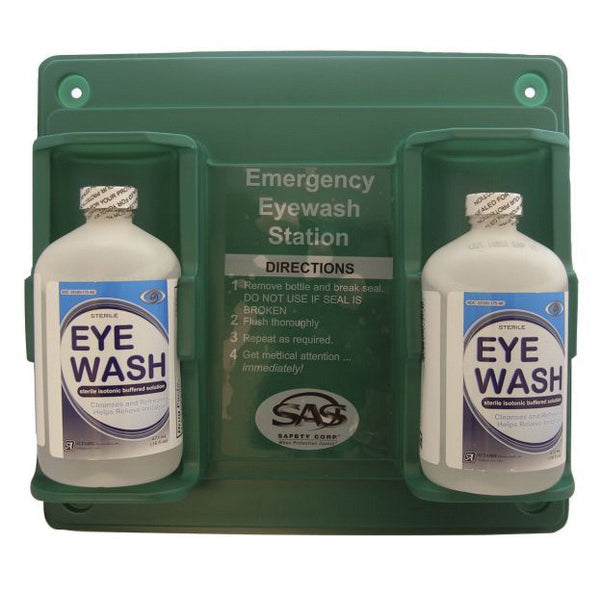 SAS Safety Corp. 5132 Personal Emergency Dual Bottle Eyewash Station, Plastic