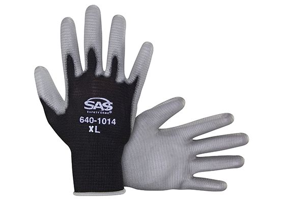 SAS Safety Corp. PawZ 640-1023 Coated Gloves, Large, Nylon