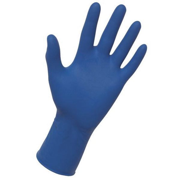 SAS Safety Corp. Thickster 6604-20 Ultra Thick Disposable Gloves, X-Large, Natural Rubber Latex, Blu