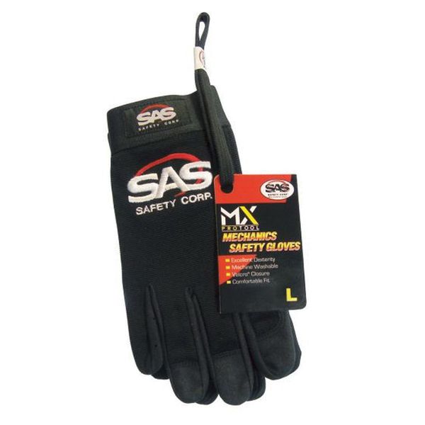 SAS® MX ProTool 6652 High Performance Mechanic's Gloves, Medium, Nylon, Black