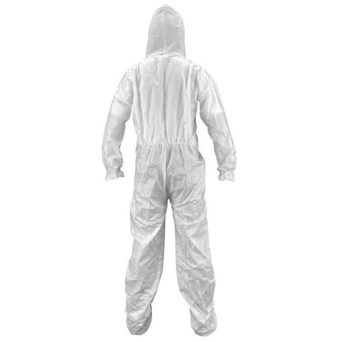 SAS Safety Corp. 6974 General Purpose Hooded/Booted Coverall, X-Large, Polypropylene, White, Conceal