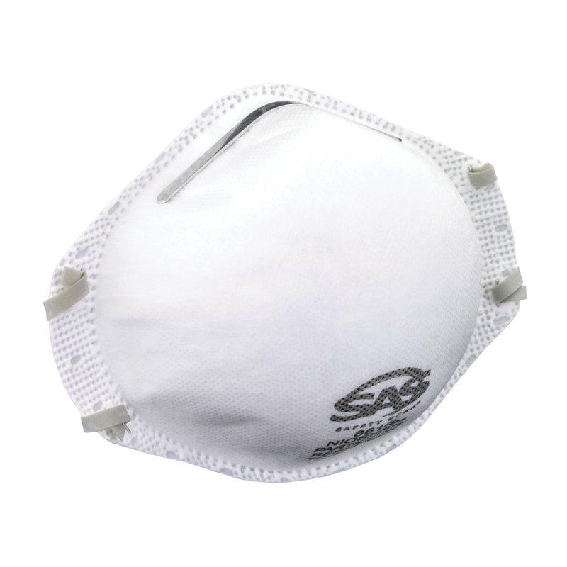 SAS 8610-50 White N95 Particulate Respirator - Adjustable Nose Bridge, Two-Mask Pack