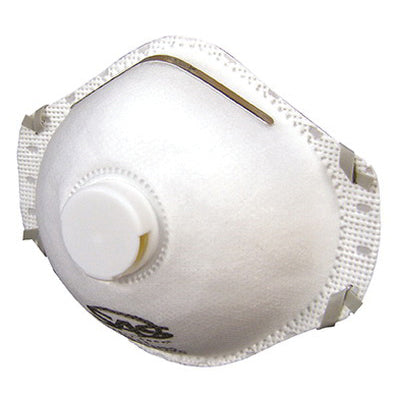 SAS Safety Corp. 8611 Valved Particulate Respirator, N95 Filter, Polypropylene Fabric, White