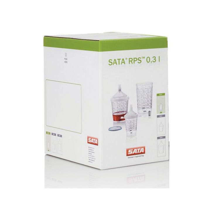 SATA RPS 1010389 Standard Lid Disposable Cup, 0.3 L, For Use With Spray Gun