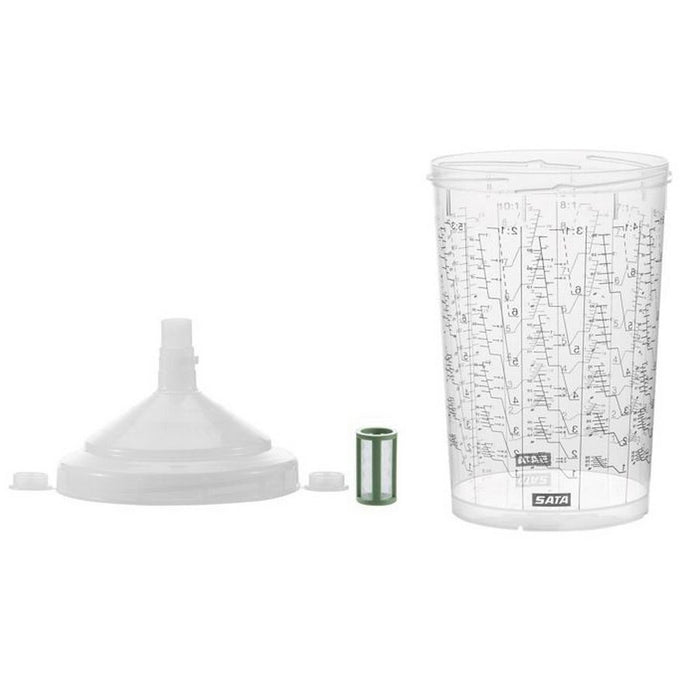 SATA® RPS® 1010488 Multi-Purpose Disposable Cup with Lid and Filter, 0.6 L, Use With: SATAjet® 5000 B