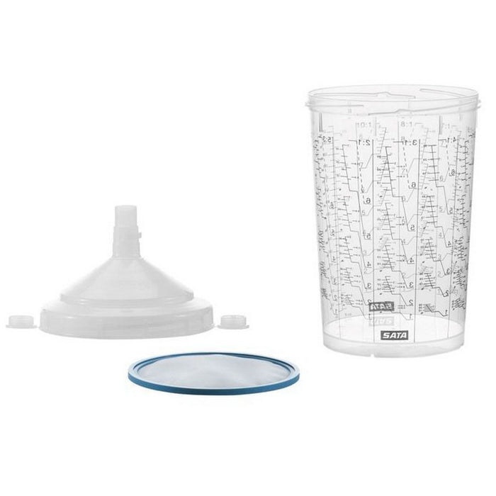 SATA® RPS® 1010438 Multi-Purpose Disposable Cup with Lid and Filter, 0.6 L, Use With: SATAjet® 5000 B