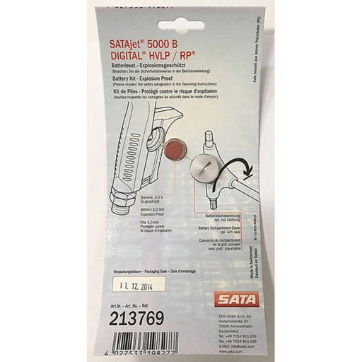 SATA 213769 Battery Kit, Use With: SATAjet 5000 B Spray Gun