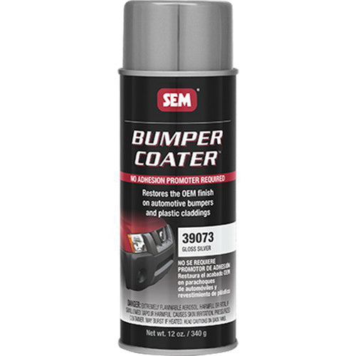 SEM Bumper Coater 39073 Trim Paint, 16 oz Aerosol Can, Gloss Silver
