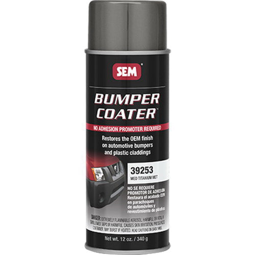 SEM Bumper Coater 39253 Trim Paint, 16 oz Aerosol Can, Medium Titanium Metallic
