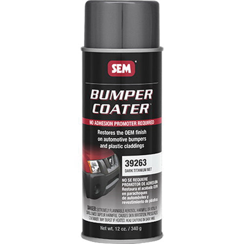 SEM Bumper Coater 39263 Trim Paint, 16 oz Aerosol Can, Dark Titanium Metallic