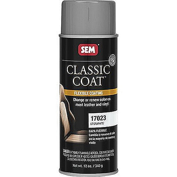 Classic Coat™ 17023 Flexible Coating, 16 oz Aerosol Can, Light Graphite, 24 hr Curing, Aerosol