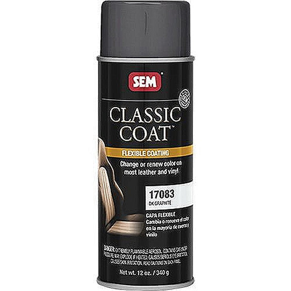 Classic Coat™ 17083 Flexible Coating, 16 oz Aerosol Can, Dark Graphite, 24 hr Curing, Aerosol