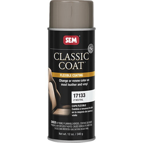 SEM Classic Coat 17133 Flexible Coating, 16 oz Aerosol Can, Light Neutral, 24 hr Curing, Aerosol